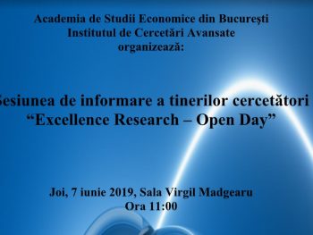 7 iunie “Excellence Research – Open Day”