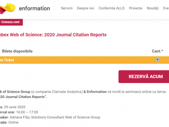 Webex Web of Science: 2020 Journal Citation Reports