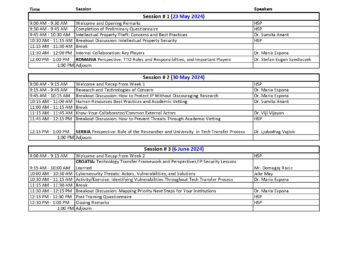 University Technology Transfer and Intellectual Property Security Best Practices Webinar Series–Romania, Serbia, and Croatia